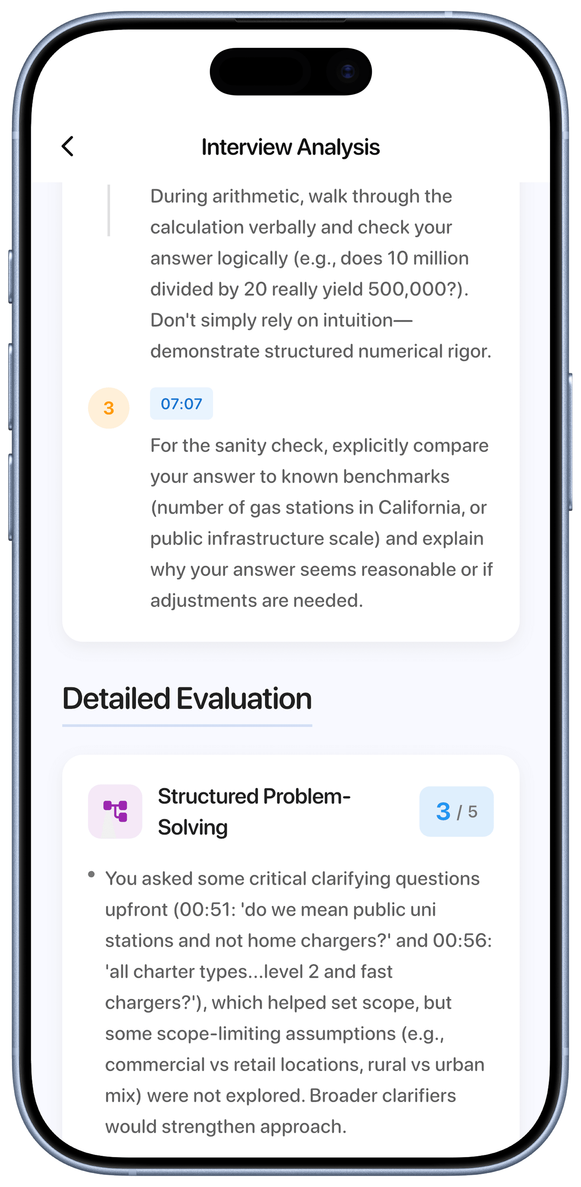 Detailed evaluation breakdown by dimension